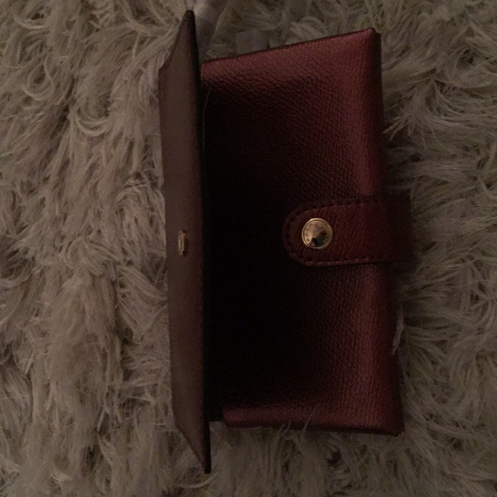 Coach metallic red wristlet wallet